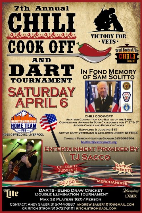 Victory For Vets 7th Annual Chili Cook Off & Dart Tournament